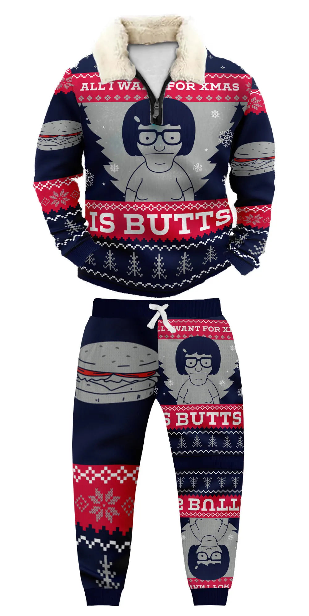 Ugly Quarter Zip Sweatshirt & Sweatpant Set 4830