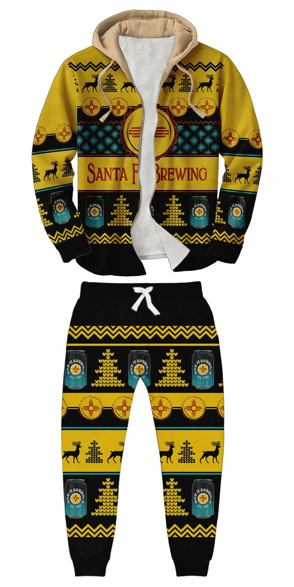 Ugly Zip Hoodie & Sweatpant Set 7234a 25569a