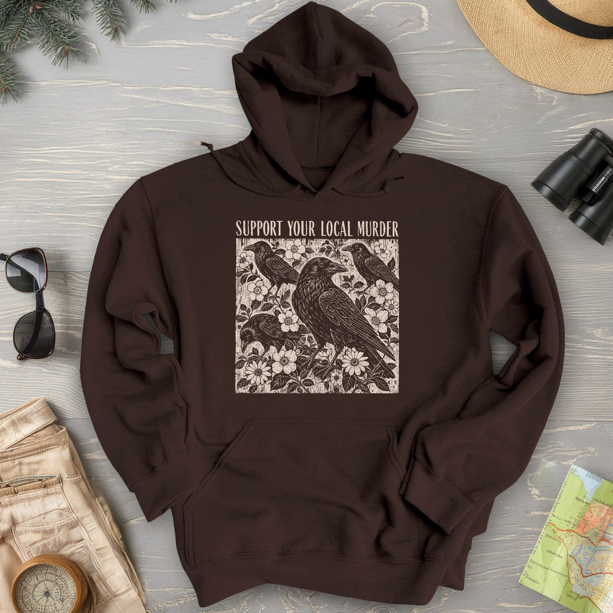 Crow Local Murder Hoodie