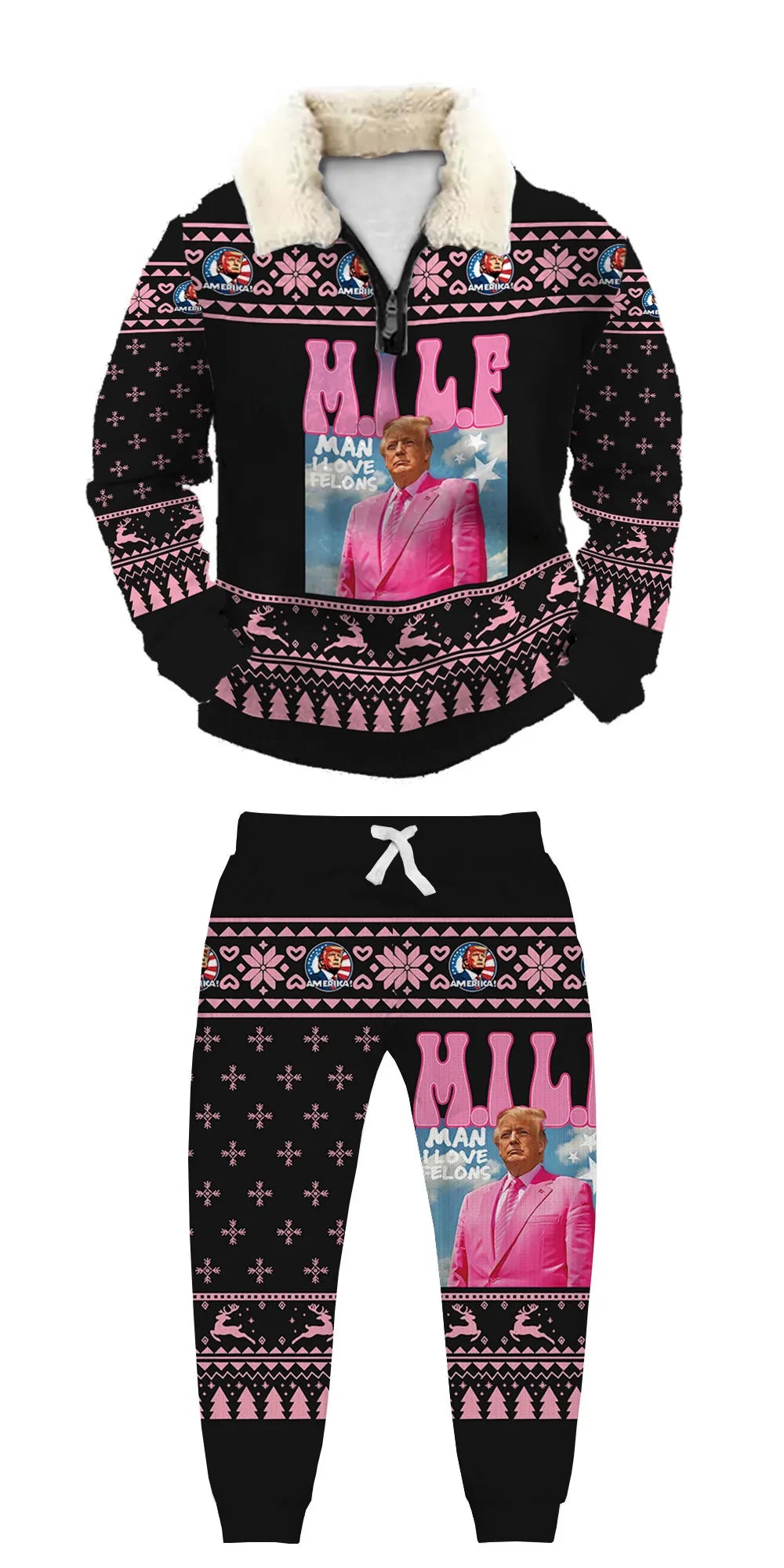 Ugly Quarter Zip Sweatshirt & Sweatpant Set af1f a832