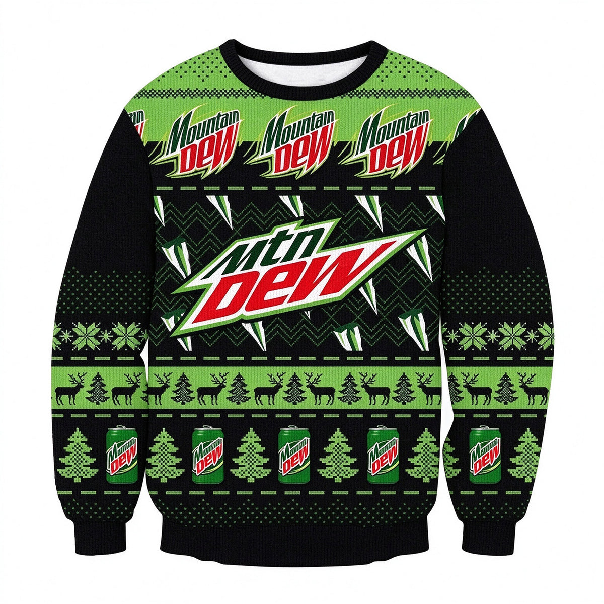 Christmas Gift Mountain Dew Ugly 3D Sweater