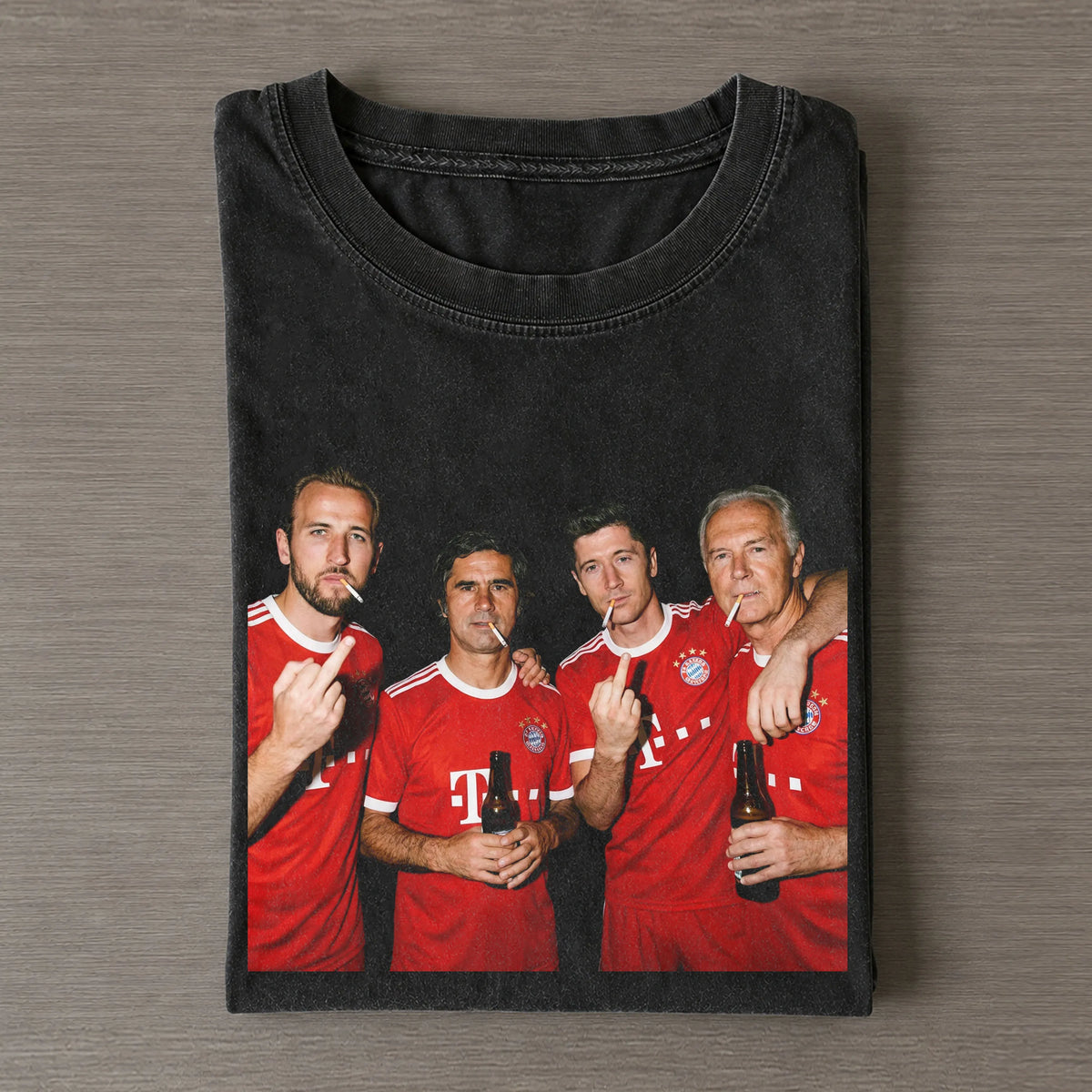 HK & GM & Lewandowski & Beckenbauer Bayern Soccer T-shirt