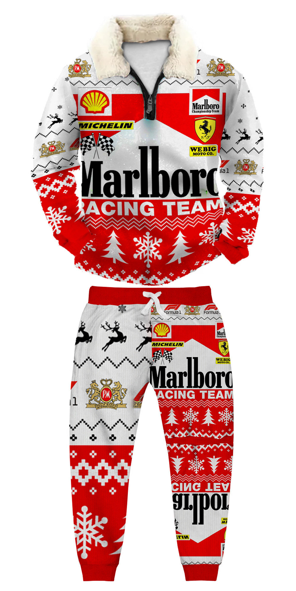 Ugly Quarter Zip Sweatshirt & Sweatpant Set 3419