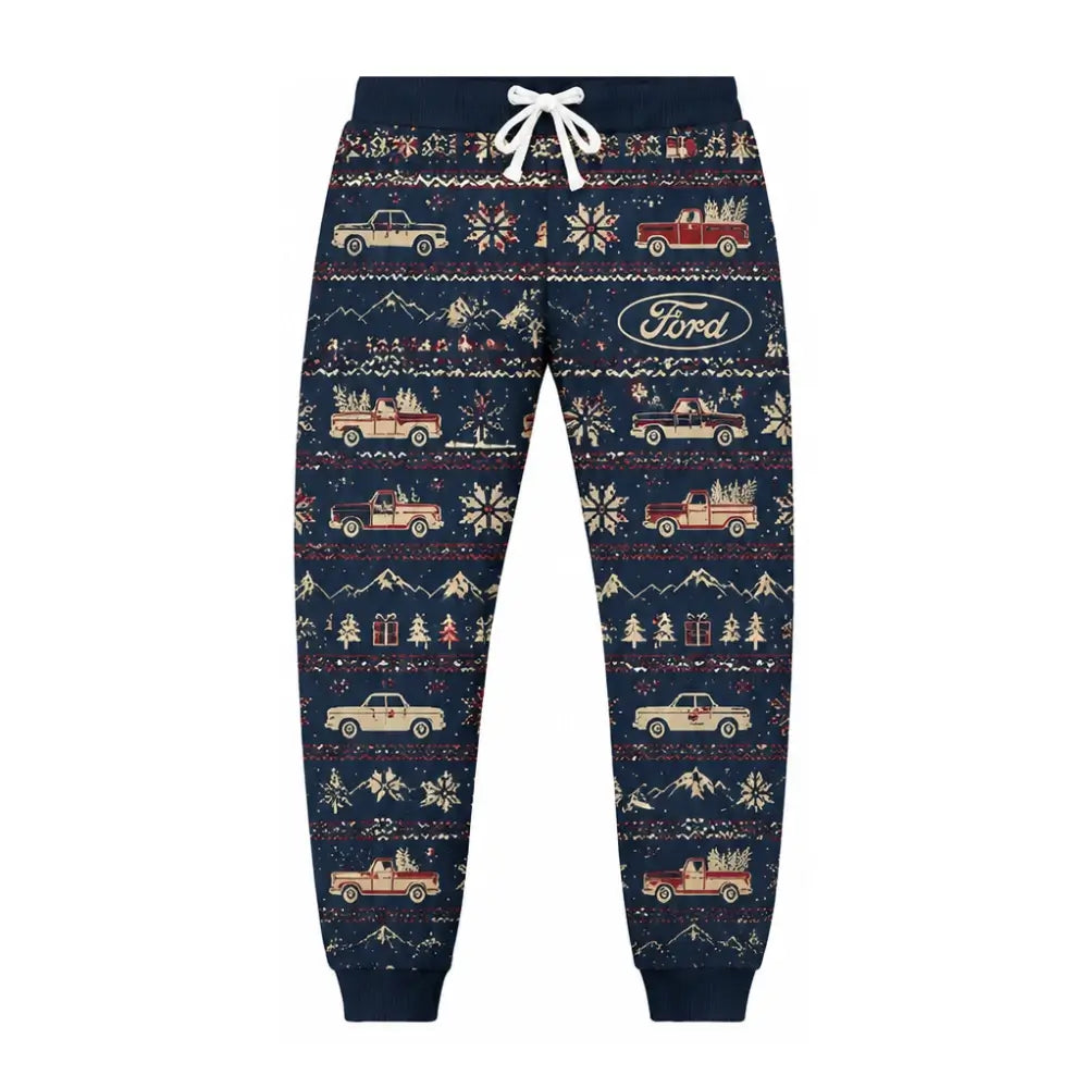 Cars & Road Trips Ugly Quarter Zip Sweatshirt & Sweatpant Set