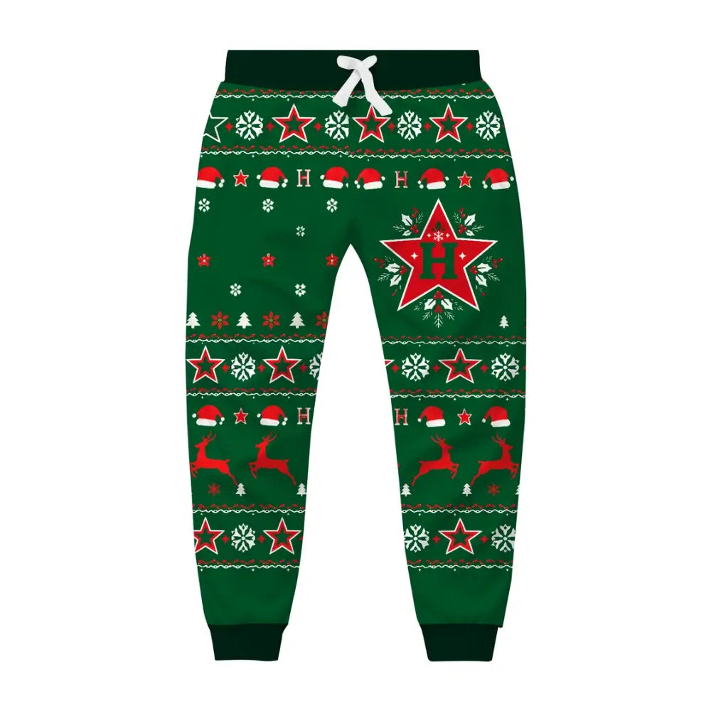Green Cheers Ugly Quarter Zip Sweatshirt & Sweatpant Set