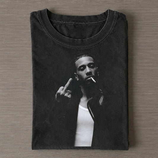 MO Black White Attitude Vintage Washed Tee