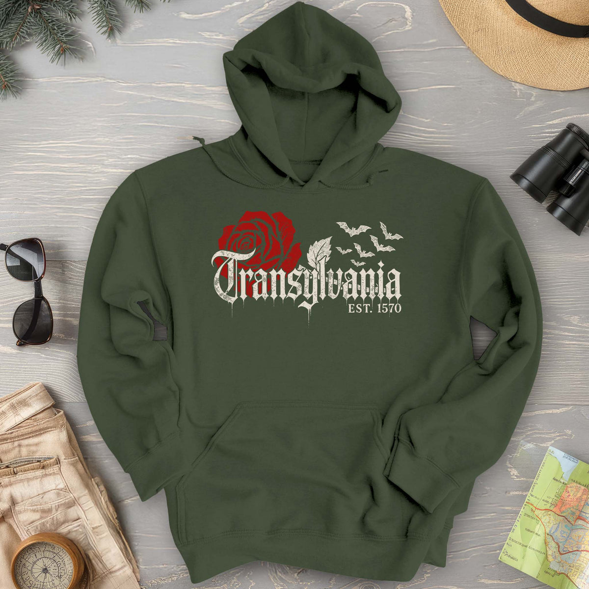 Transylvania Gothic Rose Hoodie