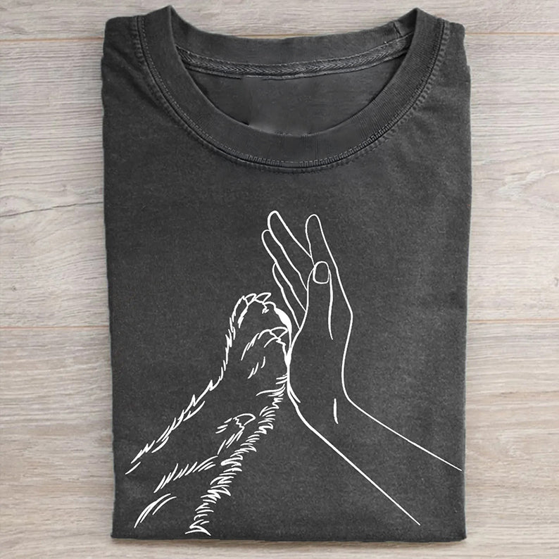 Human Hand and Paw T-shirt