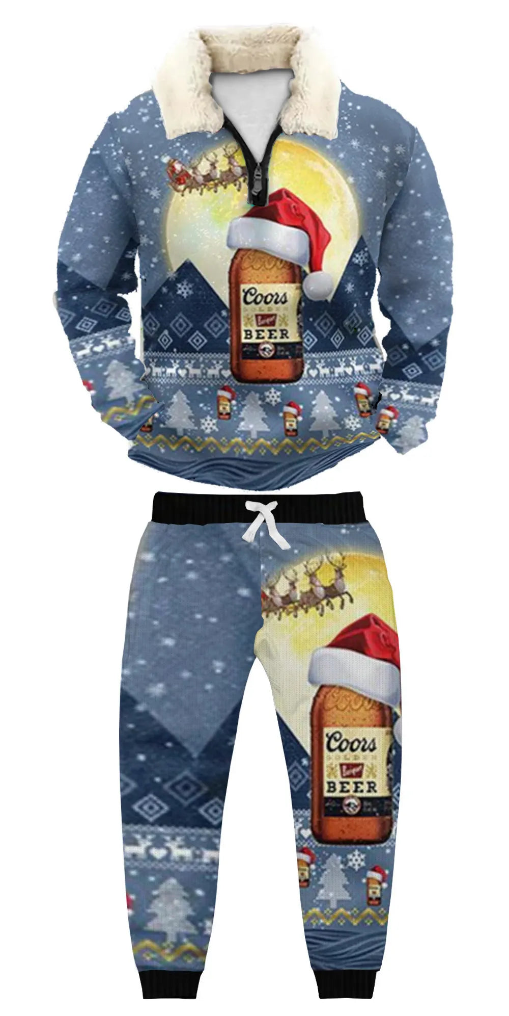 Ugly Quarter Zip Sweatshirt & Sweatpant Set 5028