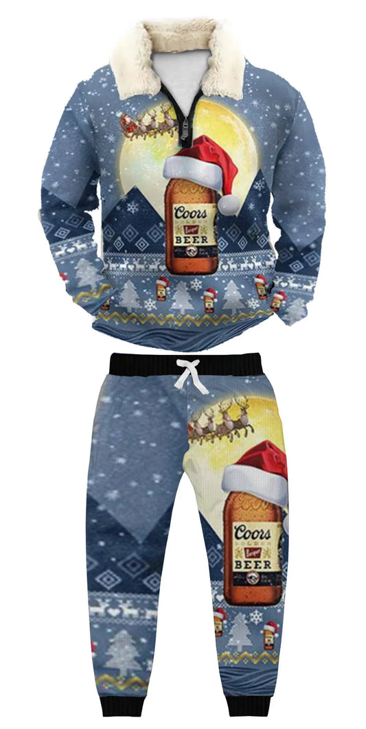Ugly Quarter Zip Sweatshirt & Sweatpant Set 5028