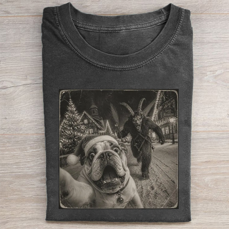 Christmas Bulldog T-shirt