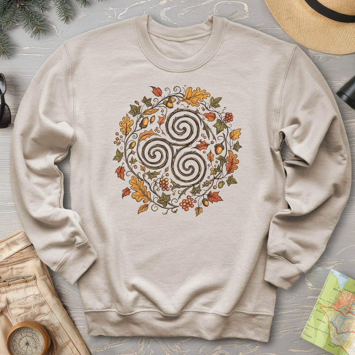 Celtic Autumn Spiral Sweatshirt