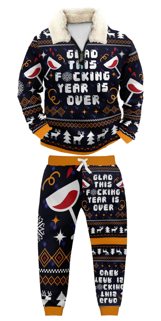 Ugly Quarter Zip Sweatshirt & Sweatpant Set b99c