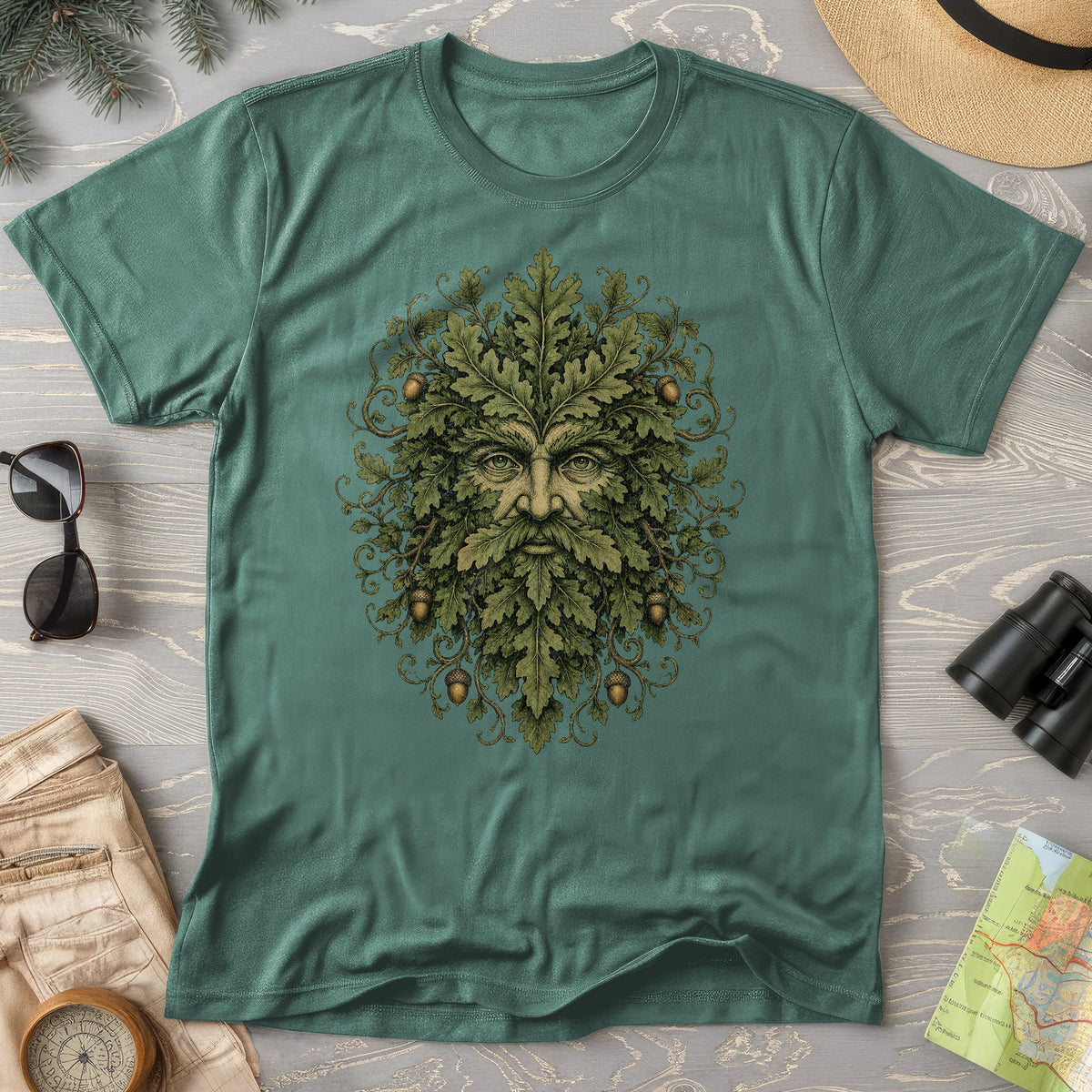 Green Man Oak T-Shirt