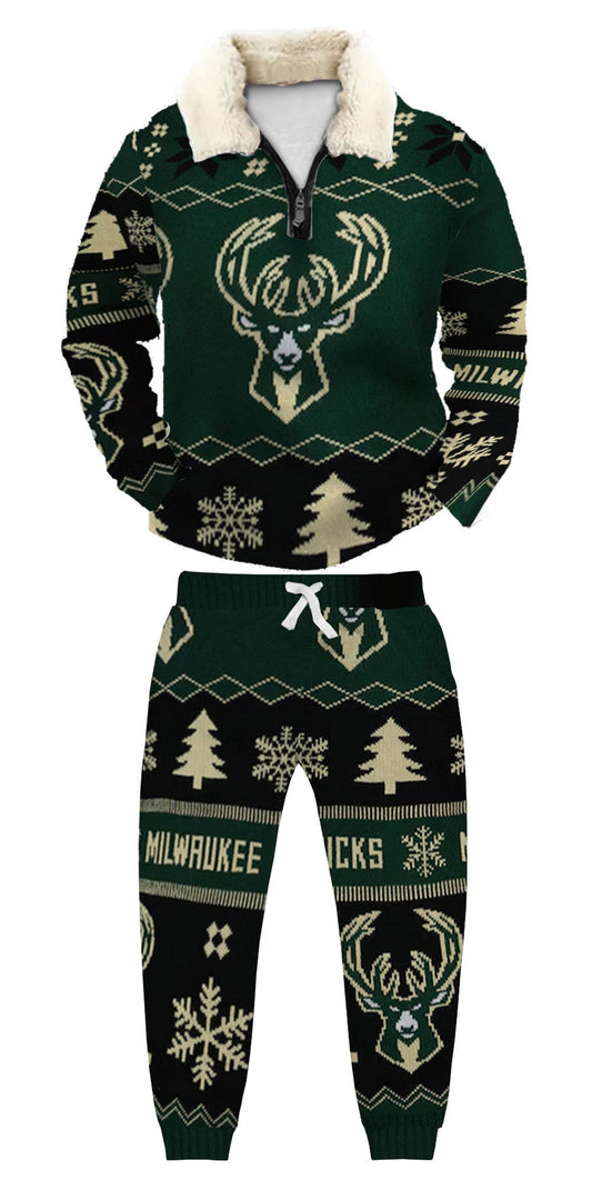 Ugly Quarter Zip Sweatshirt & Sweatpant Set 3147