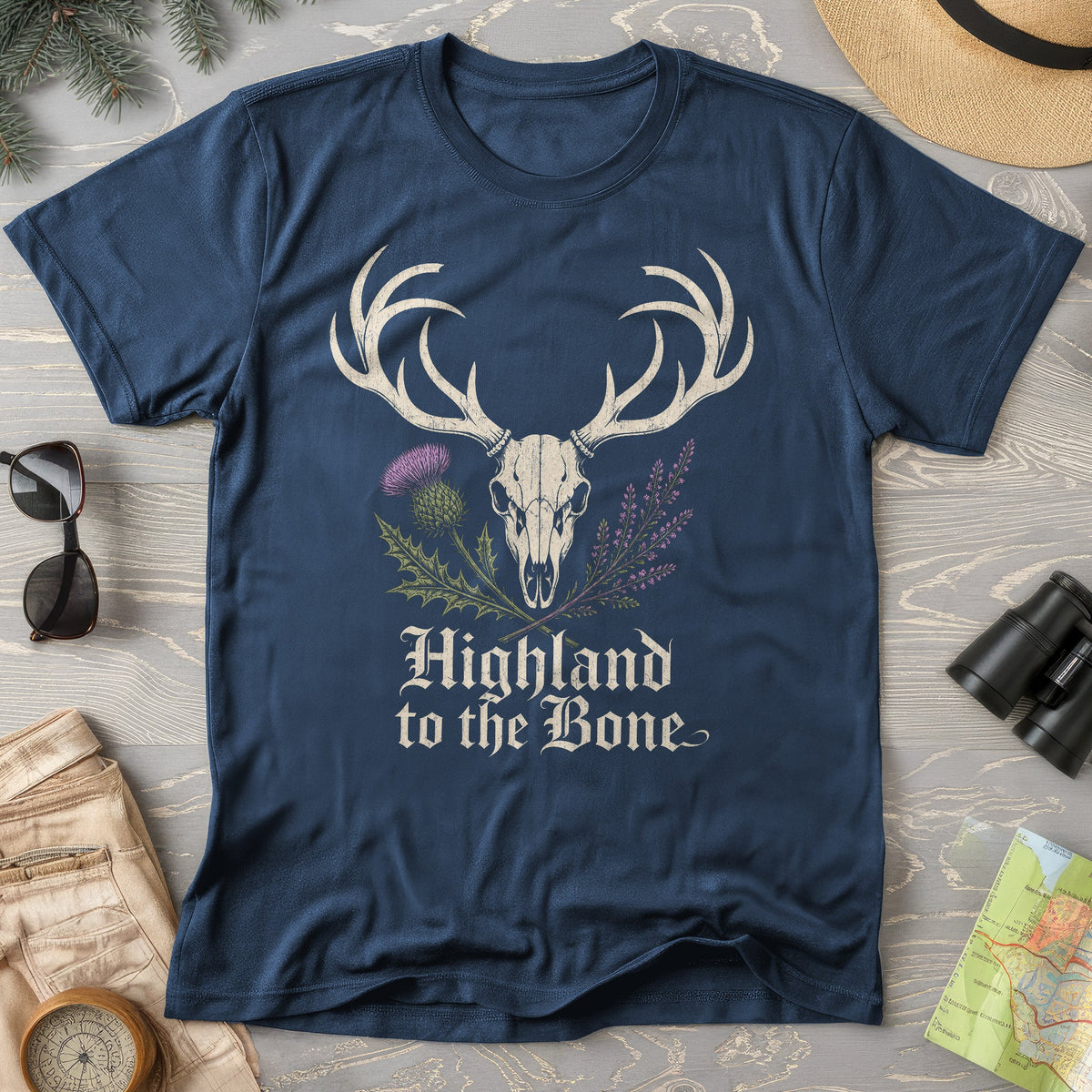 Highland Stag Skull T-Shirt