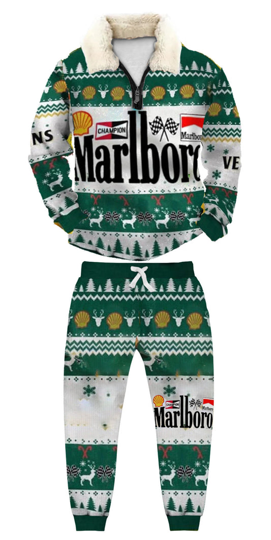Ugly Quarter Zip Sweatshirt & Sweatpant Set 900a