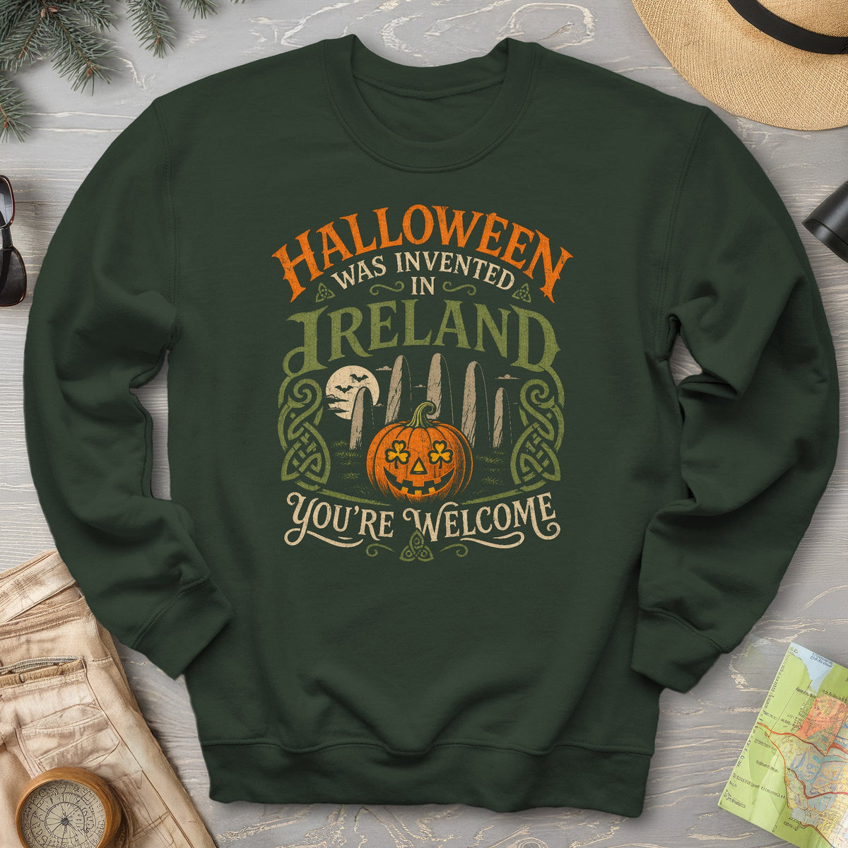 Invented In Ireland Halloween Sweatshirt