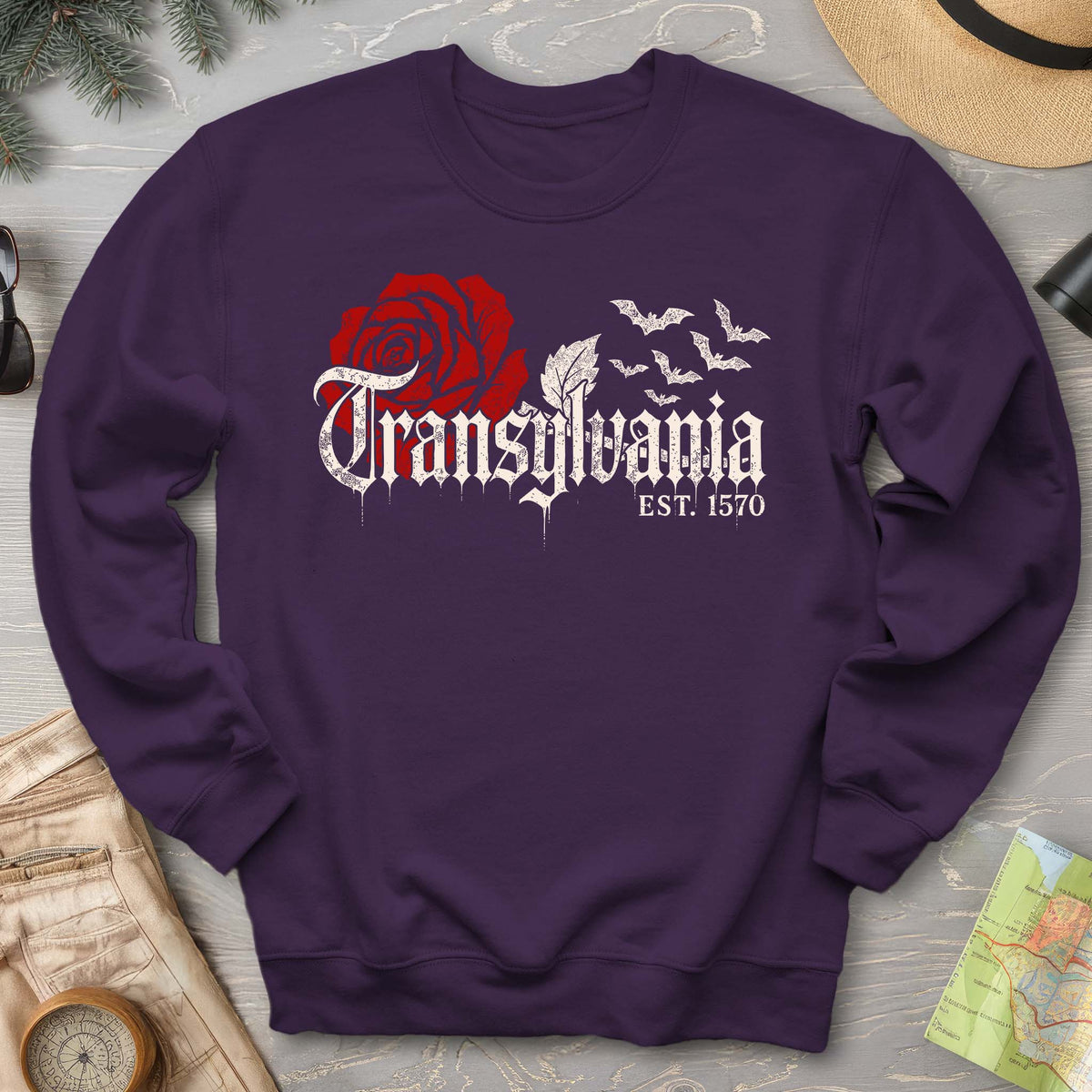 Transylvania Gothic Rose Sweatshirt