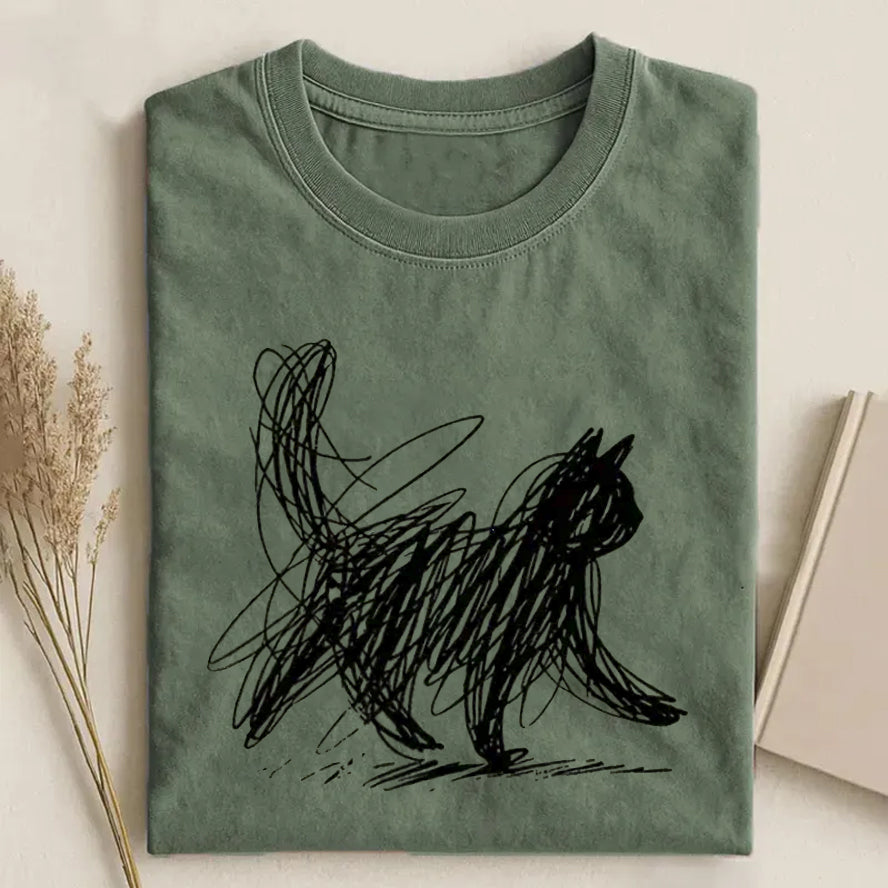 Minimalist Cat T-shirt