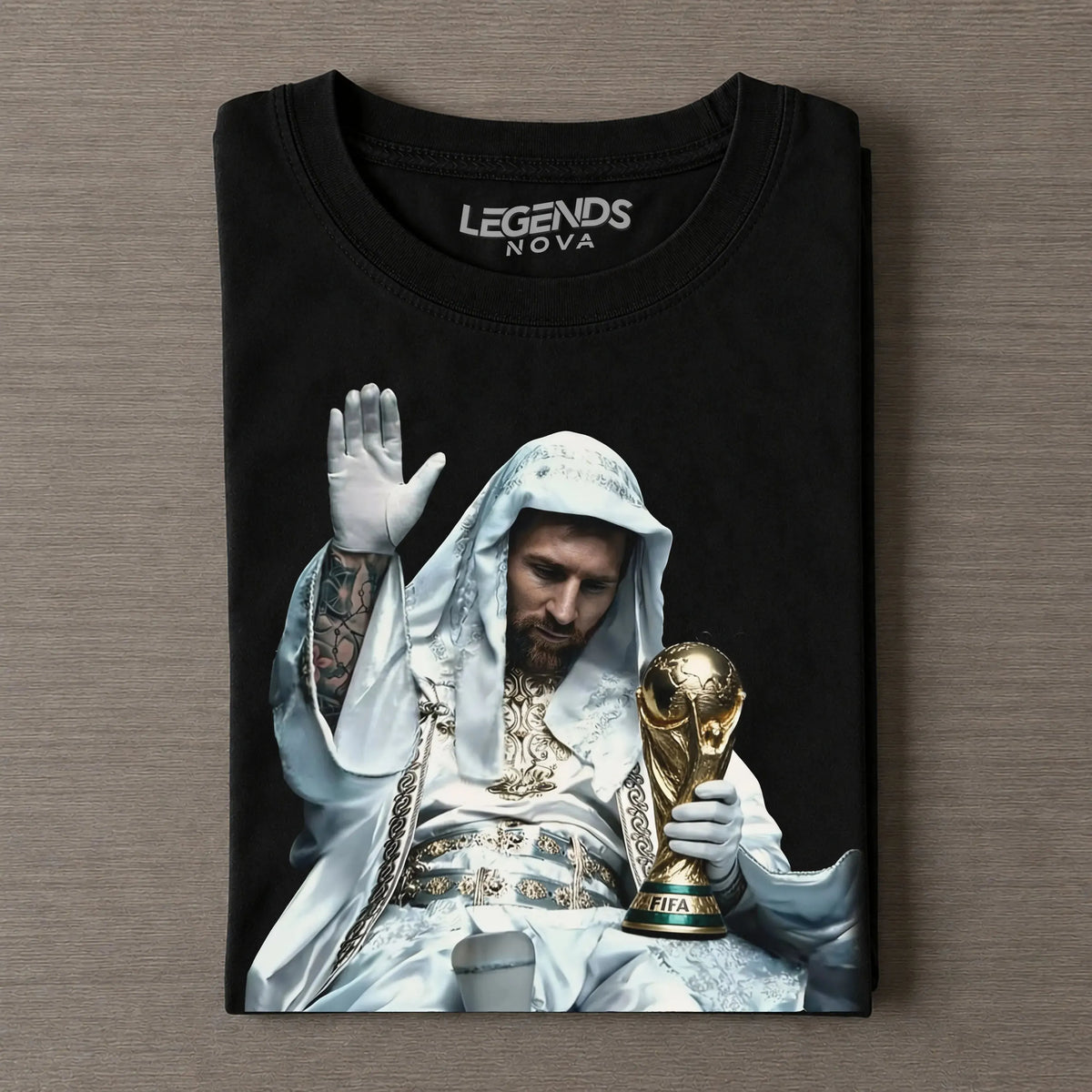 King Baldwin IV & Football GOAT LM Collage Graphic Vintage T-Shirt