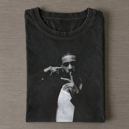 MO Black White Attitude Vintage Washed Tee