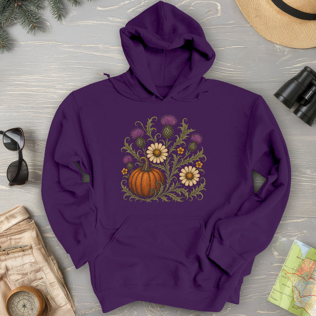 Pumpkin Thistles Hoodie
