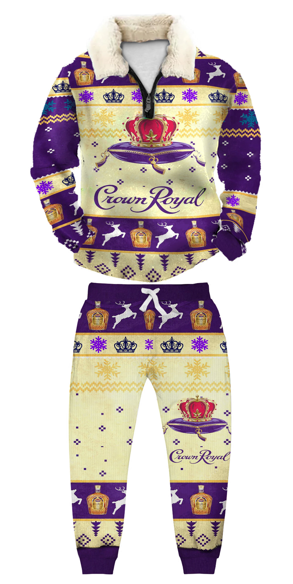 Ugly Quarter Zip Sweatshirt & Sweatpant Set 0533