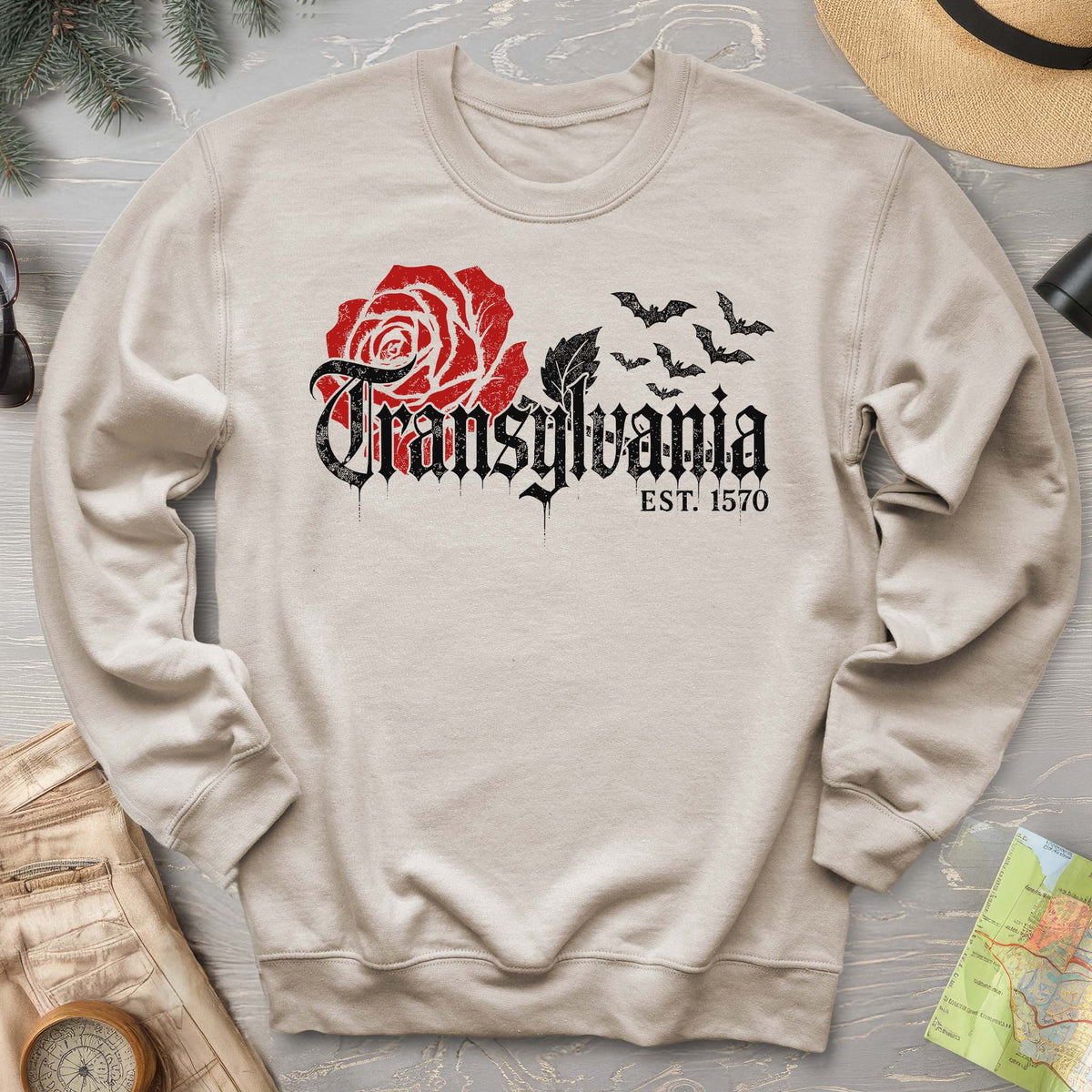 Transylvania Gothic Rose Sweatshirt