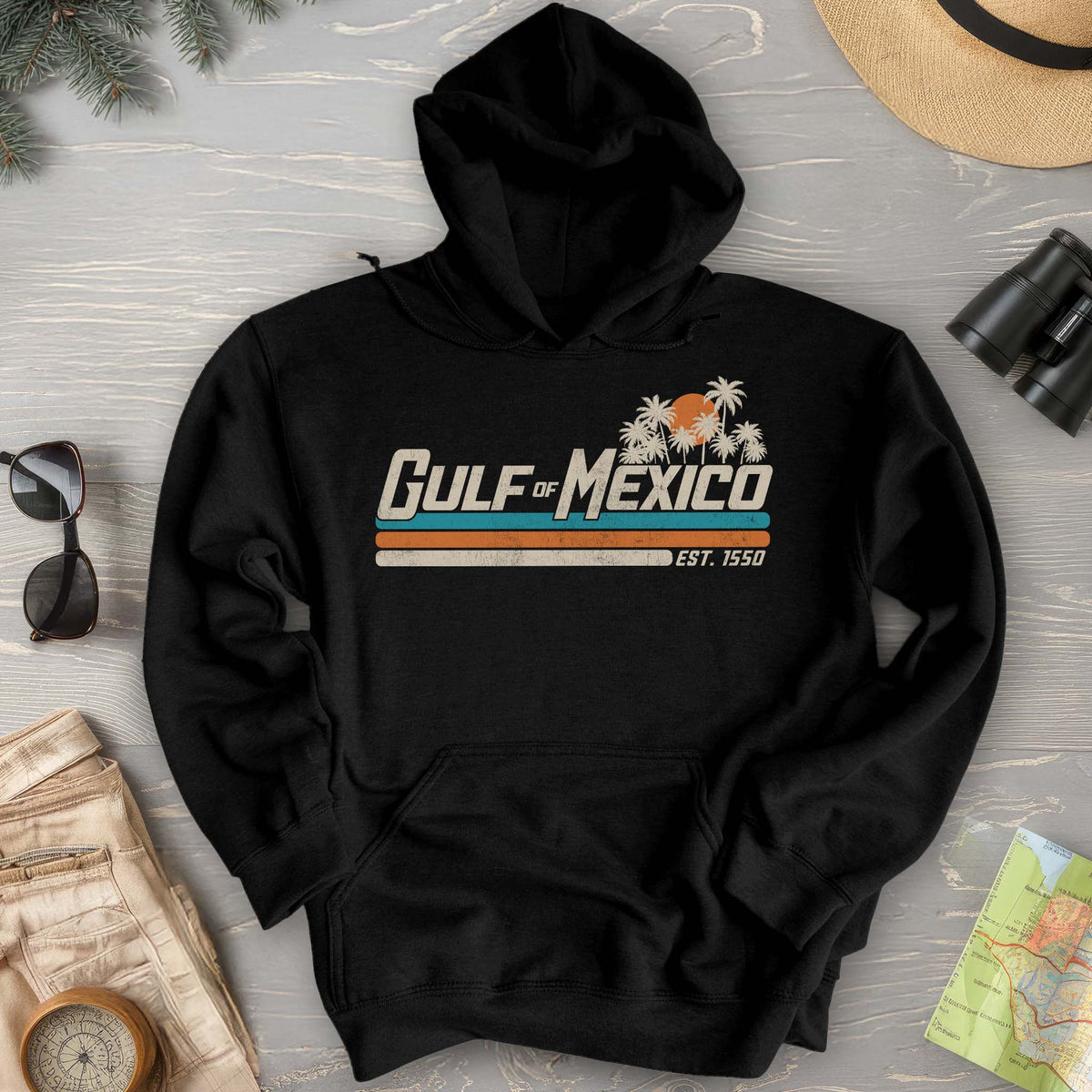 Gulf of Mexico Retro Stripe Hoodie