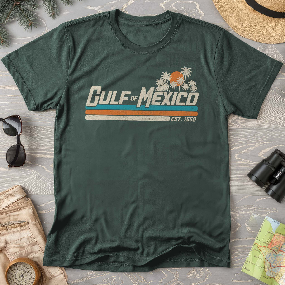 Gulf of Mexico Retro Stripe T-Shirt