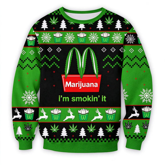 Christmas Gift Smoking Ugly 3D Sweater