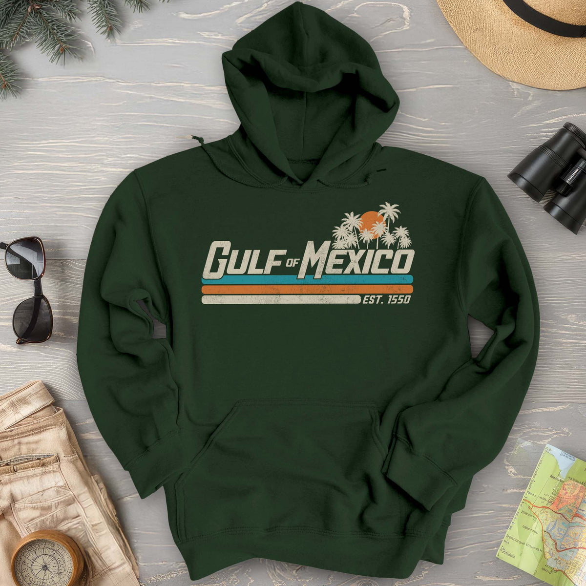 Gulf of Mexico Retro Stripe Hoodie