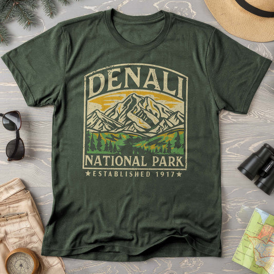 Denali National Park "Vintage Badge" T-Shirt