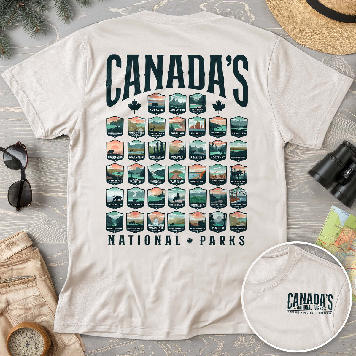 Canada's National Parks "Badges" T-shirt