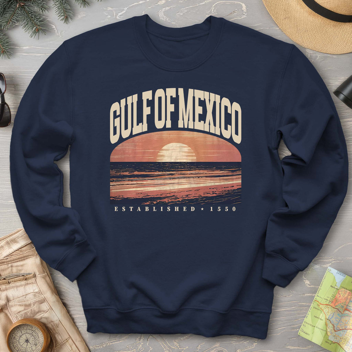 Gulf of Mexico Varsity Sunset Sweatshirt