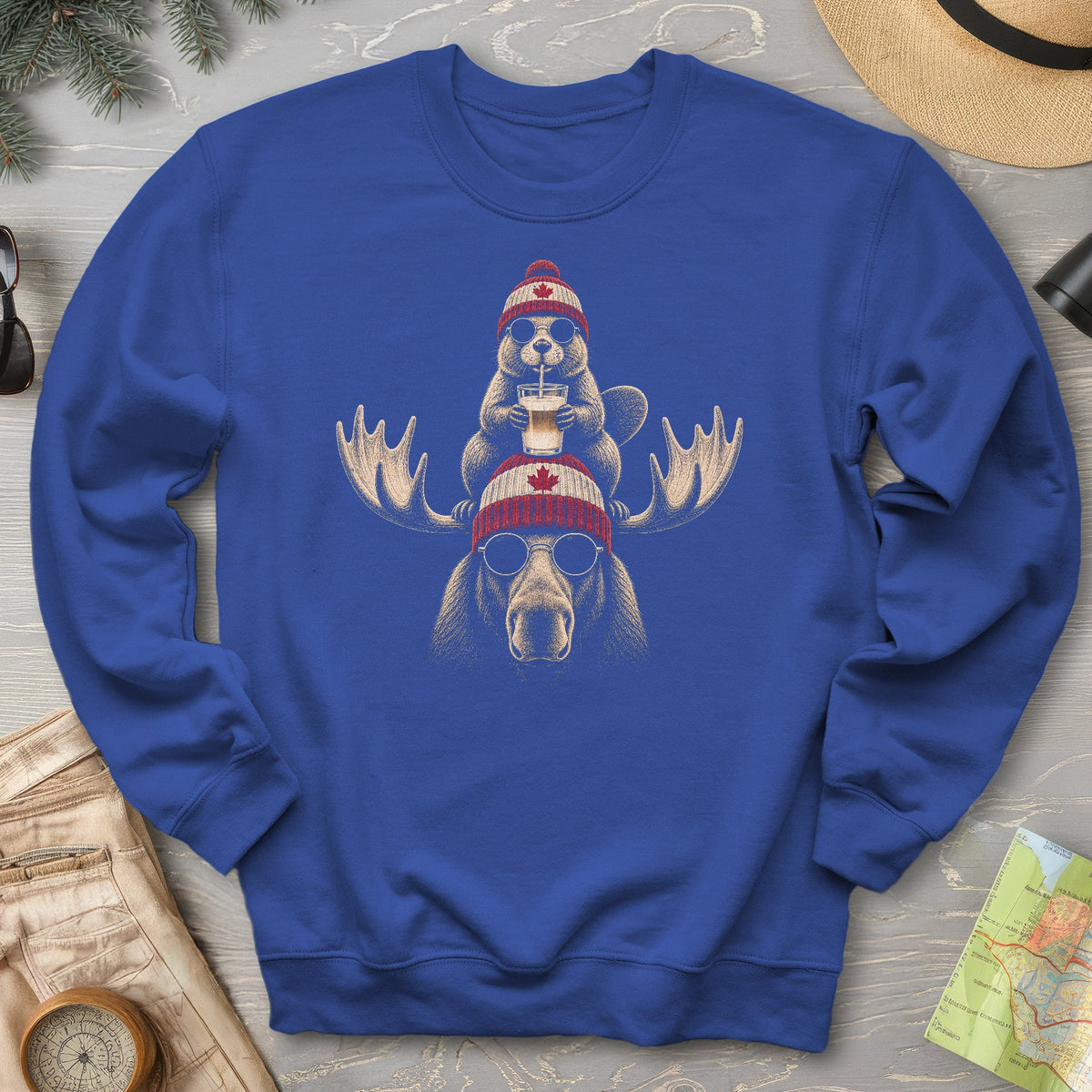 Beaver Moose Canada Sweatshirt