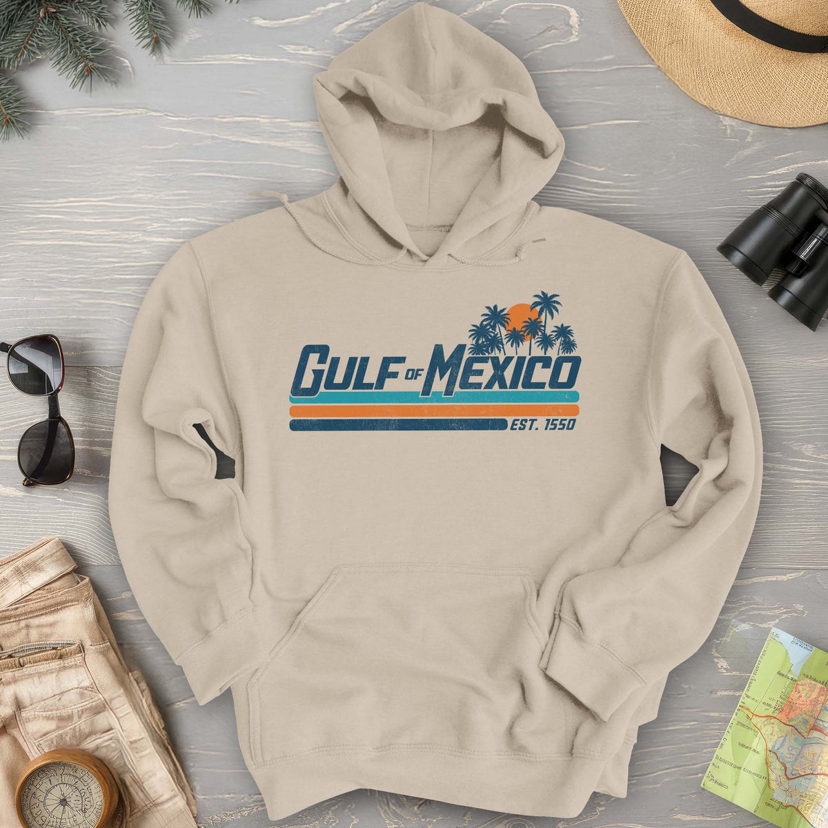 Gulf of Mexico Retro Stripe Hoodie