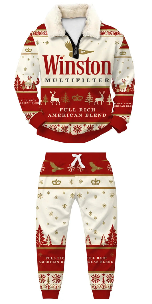 American Ugly Quarter Zip Sweatshirt & Sweatpant Set