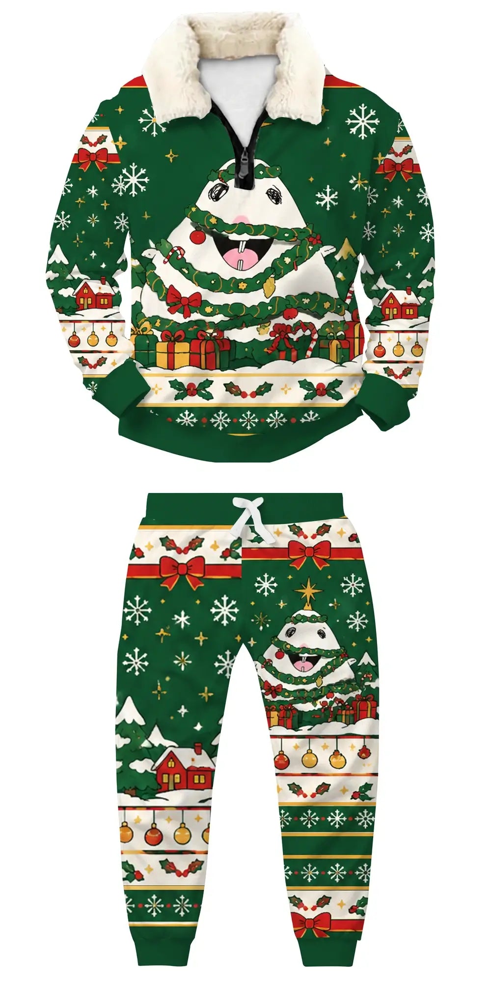 Amusing Ugly Quarter Zip Sweatshirt & Sweatpant Set