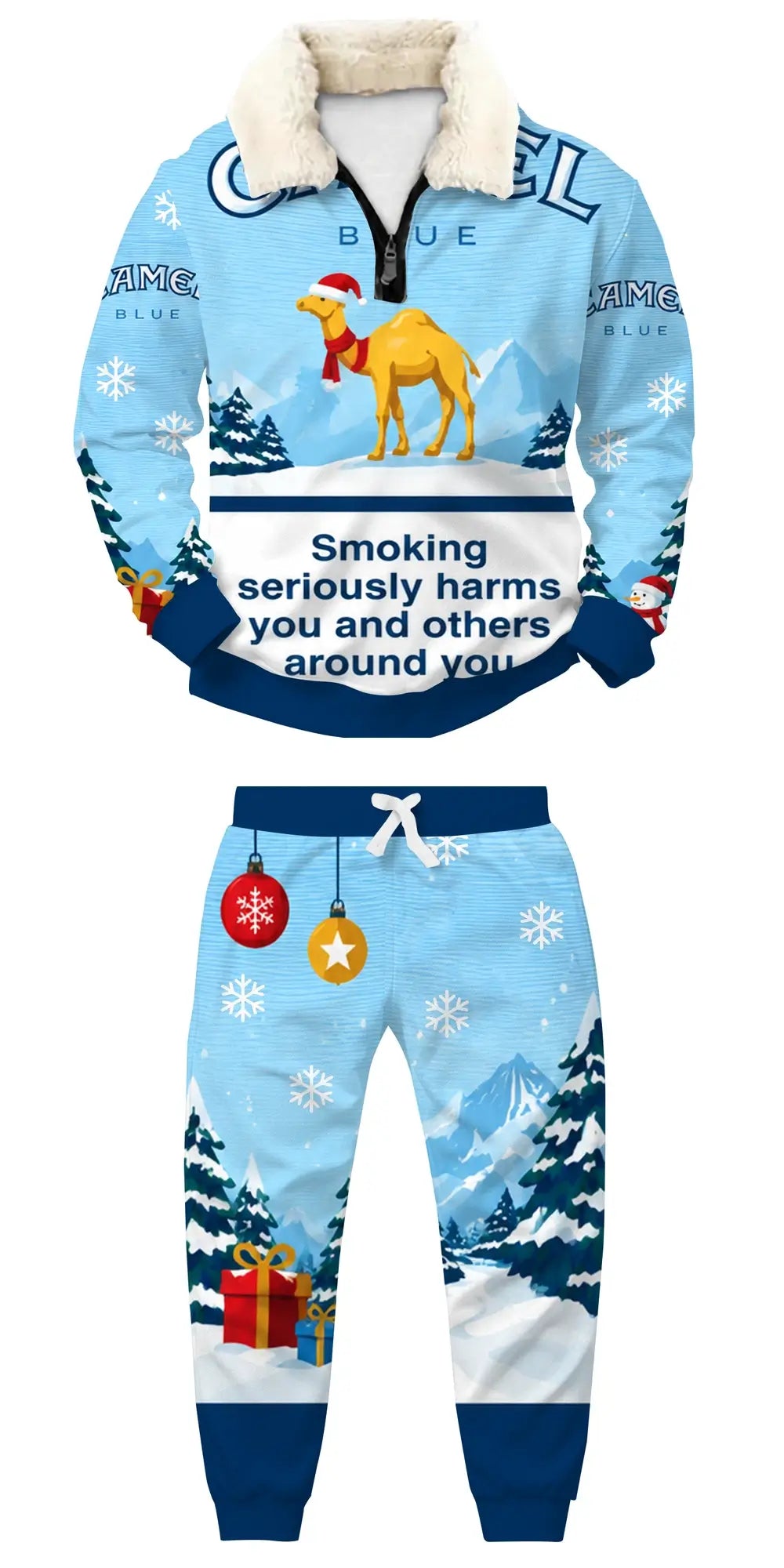 Arctic Smoke Ugly Quarter Zip Sweatshirt & Sweatpant Set