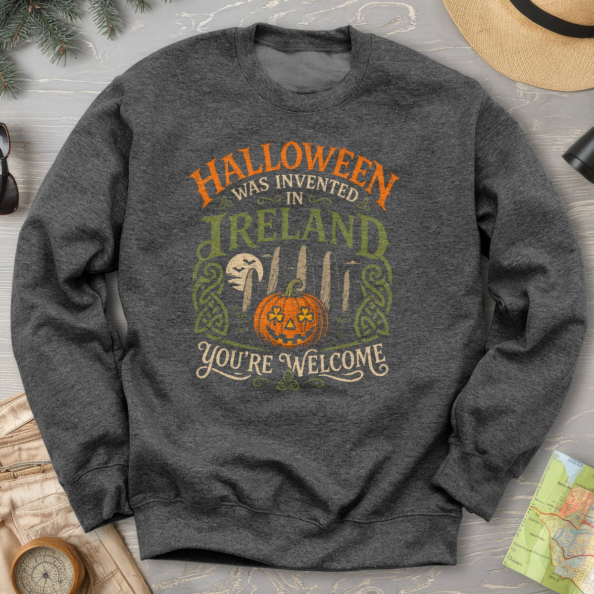 Invented In Ireland Halloween Sweatshirt