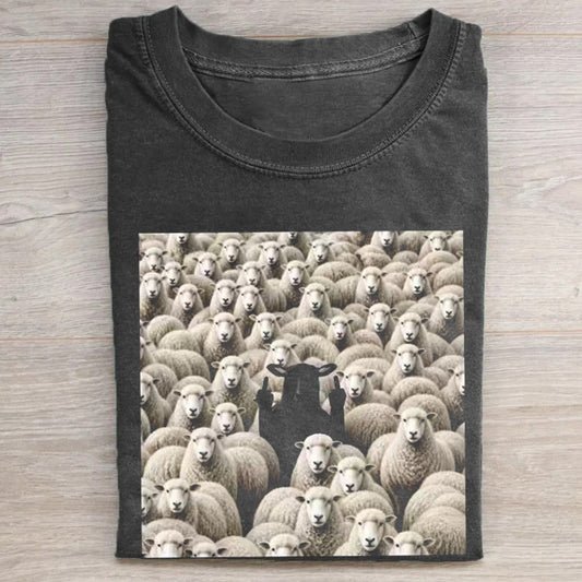 Black Sheep Flipping Off T-shirt