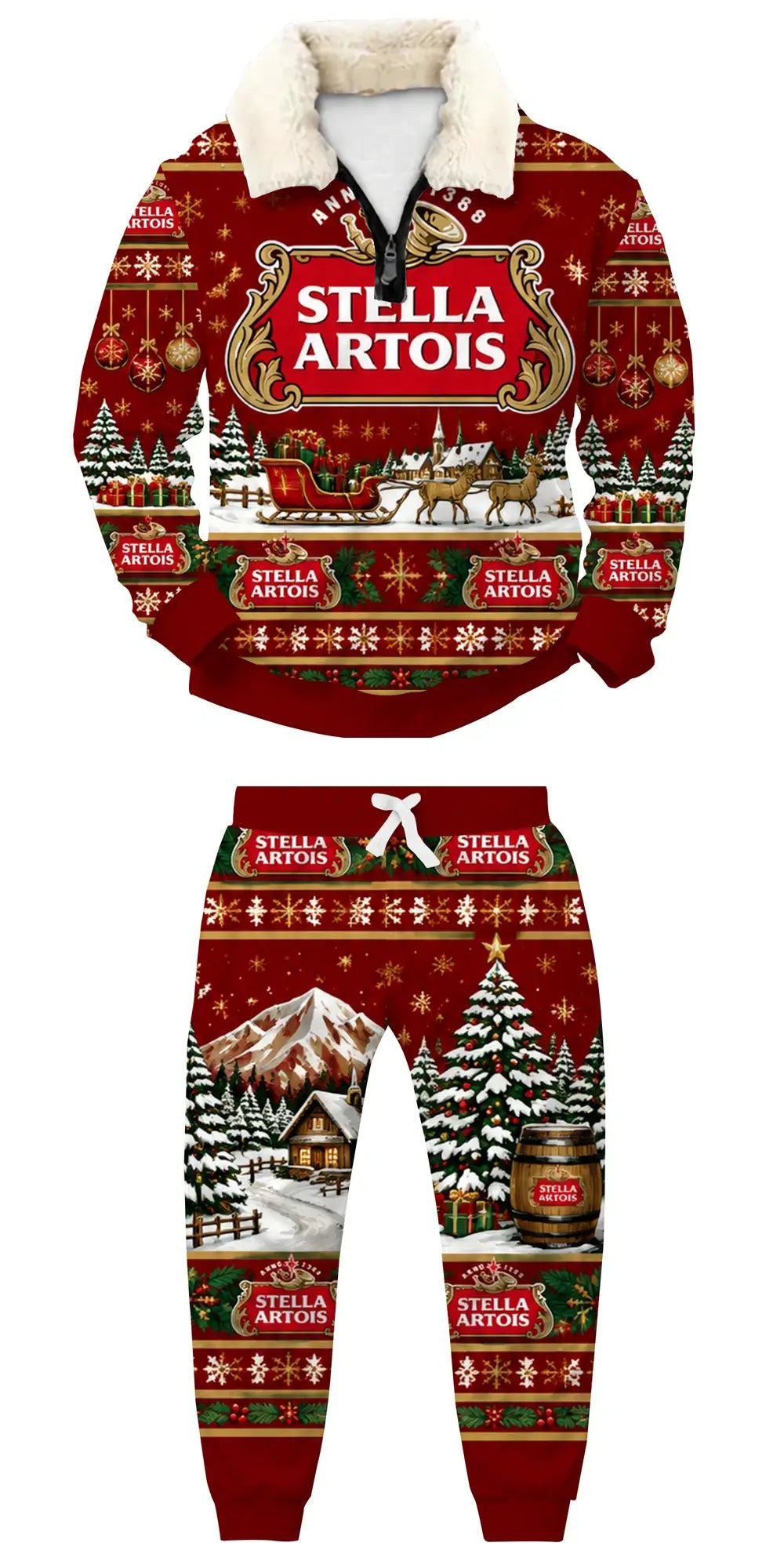 Belgian Ugly Quarter Zip Sweatshirt & Sweatpant Set