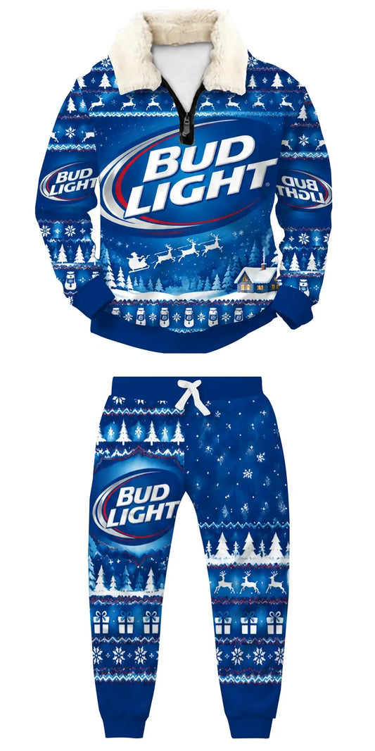 Blue Brew Ugly Quarter Zip Sweatshirt & Sweatpant Set
