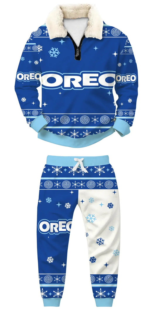 Blue Cookies Ugly Quarter Zip Sweatshirt & Sweatpant Set