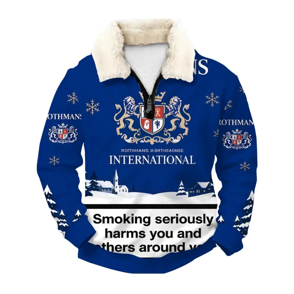 Blue Smoke Ugly Quarter Zip Sweatshirt & Sweatpant Set