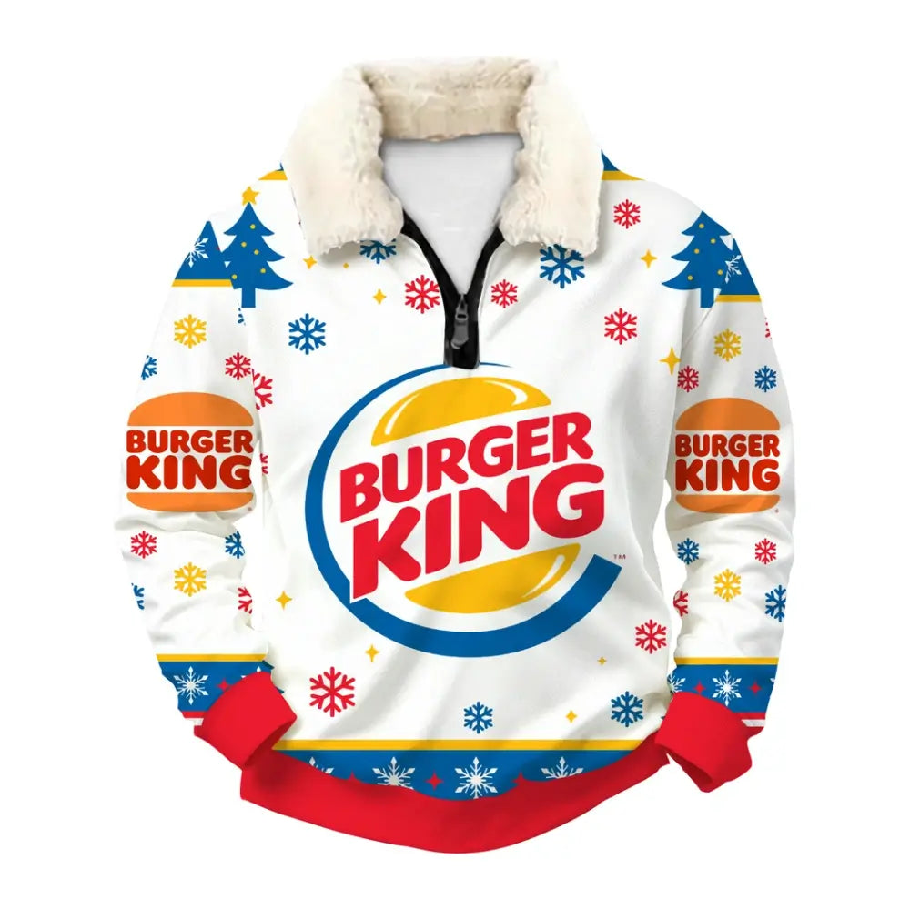 Burger Blizzard Ugly Quarter Zip Sweatshirt & Sweatpant Set