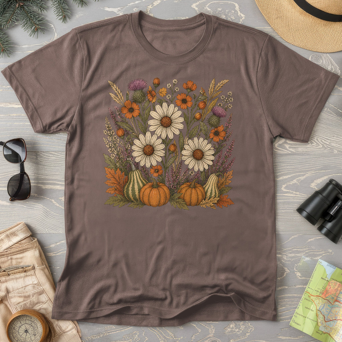 Pumpkin Florals T-Shirt