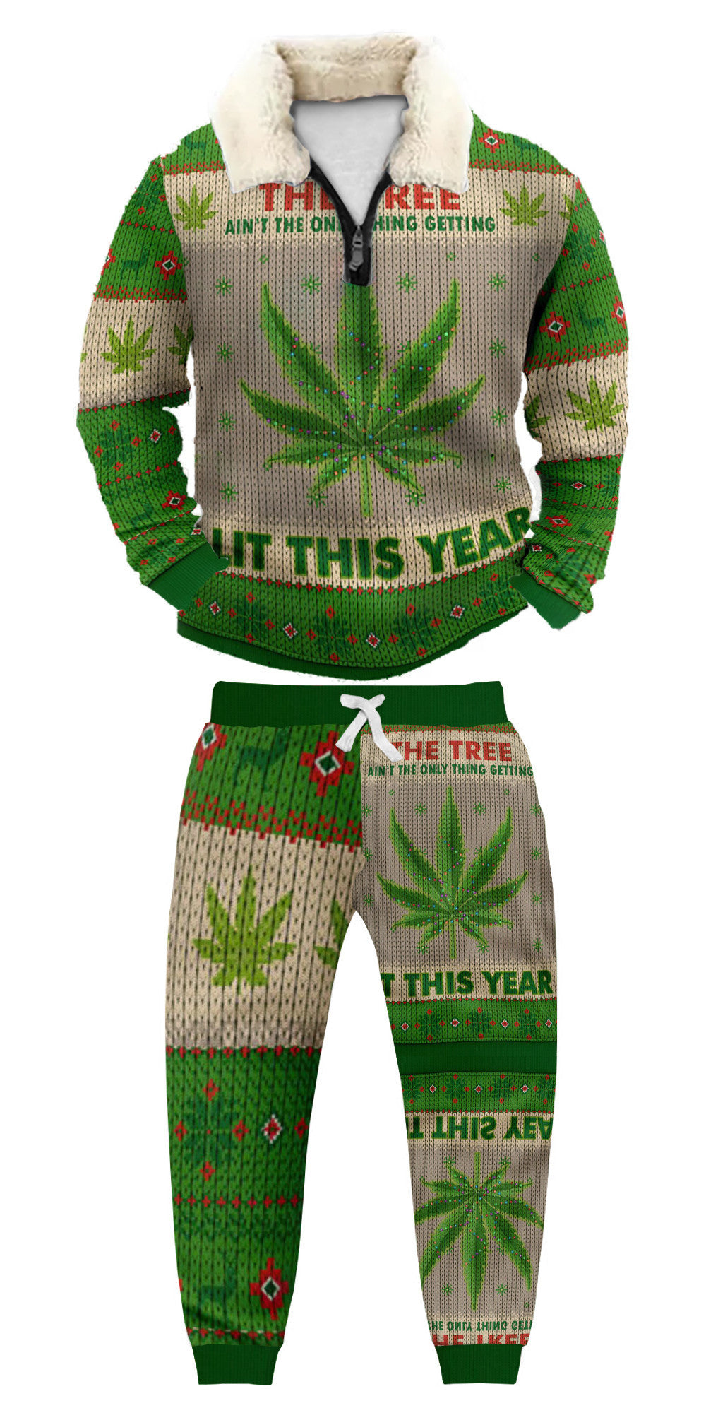 Ugly Quarter Zip Sweatshirt & Sweatpant Set a59c